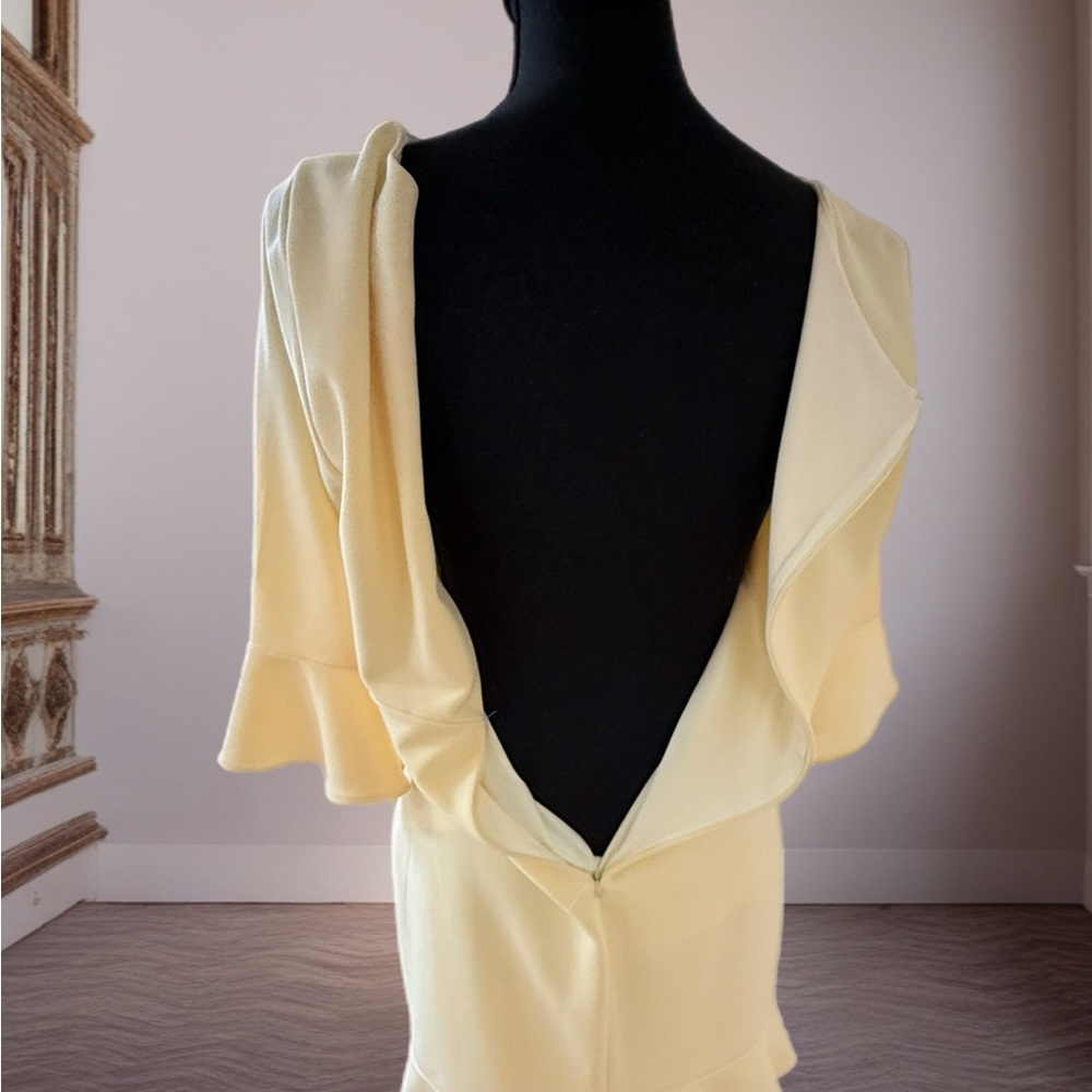 Betsey Johnson yellow cream  Bell Sleeve Dress - Picture 4 of 16
